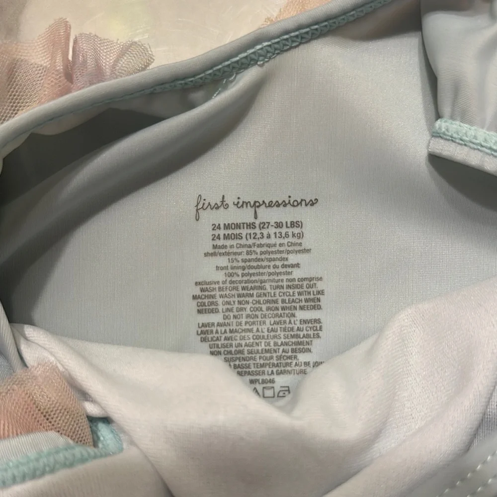 First Impressions Pastel Swimsuit with Ruffles